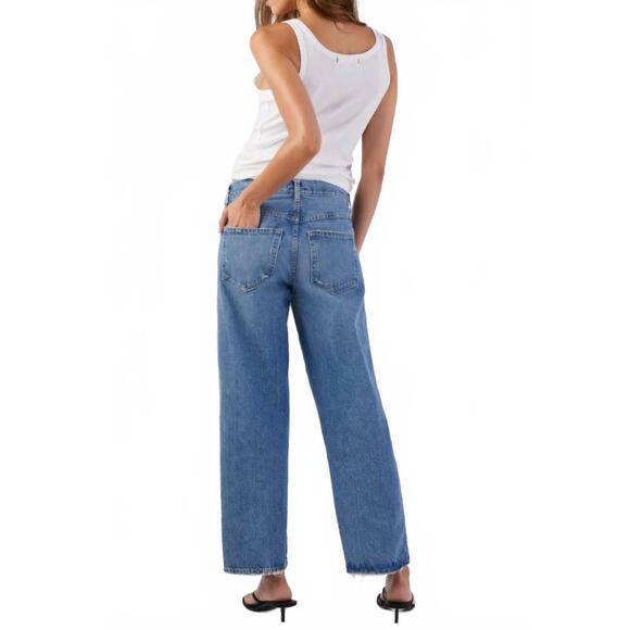 NEW AMO billie wide straight leg jeans in my love